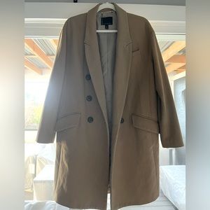 Banana Republic Vintage Wool Tan Trench Coat Size Small